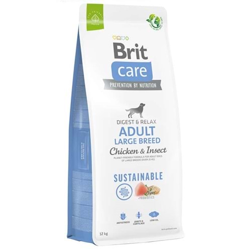 Brit Care Sustainable Adult Large Breed Tavuk ve Larvalı Yetişkin Köpek Maması (12 Kg)