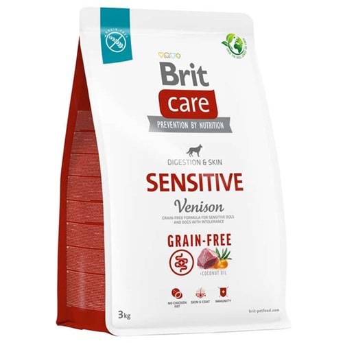 Brit Care Sensitive Venison Grain Free Geyik Etli ve Patatesli Tahılsız Köpek Maması 3 Kg