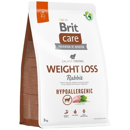 Brit Care Hypo Calorie Control Weight Loss Rabbit Tavşan Etli ve Pirinçli Köpek Maması 3 Kg