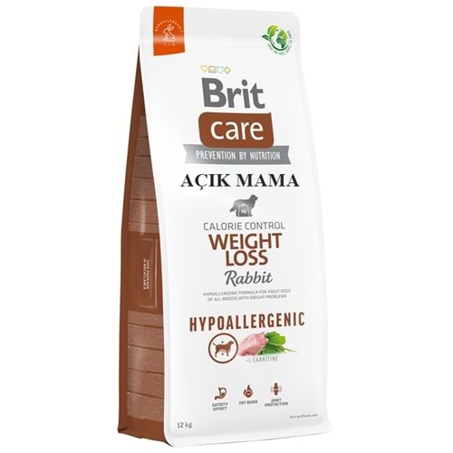 Brit Care Hypo Weight Loss Rabbit Tavşanlı ve Pirinçli Yetişkin Açık Köpek Maması 500 Gr