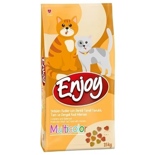 Enjoy Adult MultiColor Renkli Taneli Yetişkin Kedi Maması 15 Kg