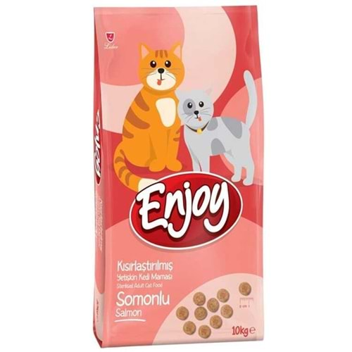 Enjoy Sterilised Salmon Somonlu Kısırlaştırılmış Kedi Maması 10 Kg