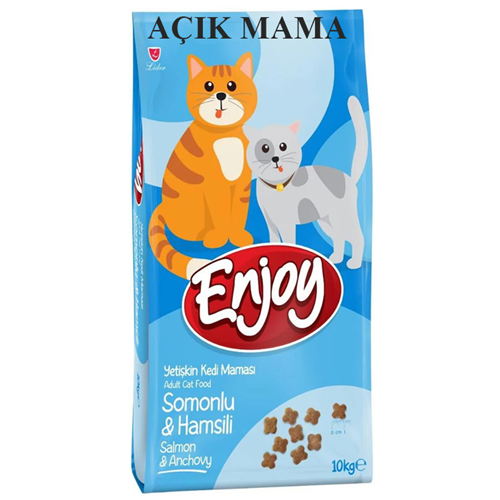 Enjoy Adult Somonlu ve Hamsili Yetişkin Açık Kedi Maması 1 Kg