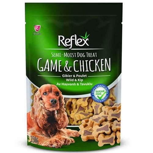 Reflex Semi-Moist Dog Treat Game & Chicken Av Hayvanlı ve Tavuklu Küçük Irk Köpek Ödülü 150 Gr