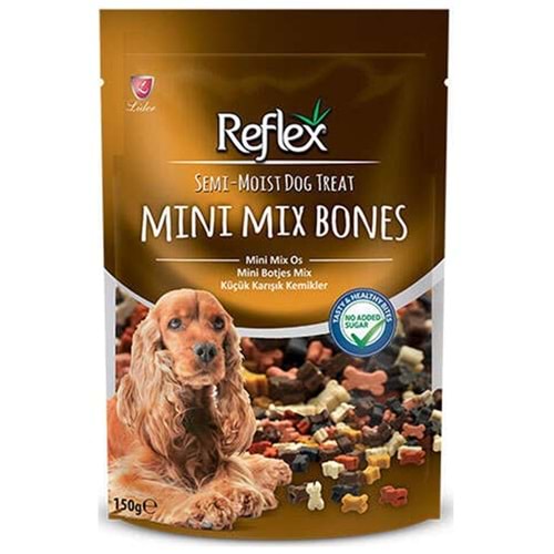 Reflex Semi-Moist Dog Treat Mini Mix Bones Karışık Kemikler Küçük Irk Köpek Ödülü 150 Gr