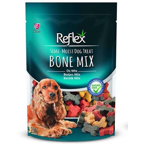 Reflex Semi-Moist Dog Treat Bone Mix Kemik Mix Küçük Irk Köpek Ödülü 150 Gr