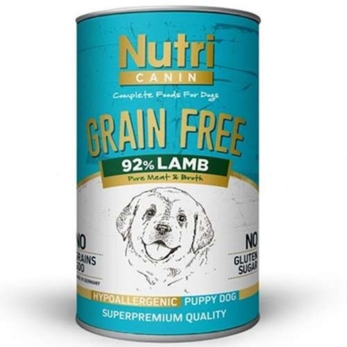 Nutri Canin Puppy Grain Free Lamb Kuzu Etli Tahılsız Yavru Köpek Konservesi (400 Gr)