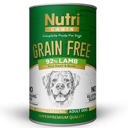 Nutri Canin Adult Grain Free Lamb Kuzu Etli Tahılsız Yetişkin Köpek Konservesi (400 Gr)
