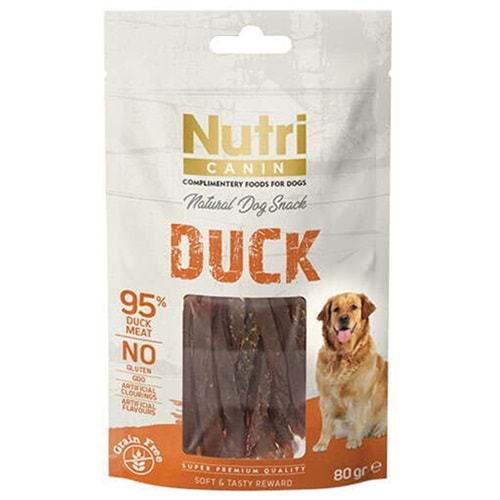 Nutri Canin Snack Duck Ördek Etli Tahılsız Köpek Ödülü (80 Gr)