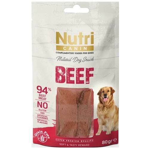Nutri Canin Snack Beef Sığır Etli Tahılsız Köpek Ödülü 80 Gr