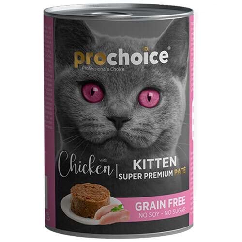 Prochoice Kitten Tahılsız Tavuk Etli Pate Yavru Kedi Konservesi (400 Gr)