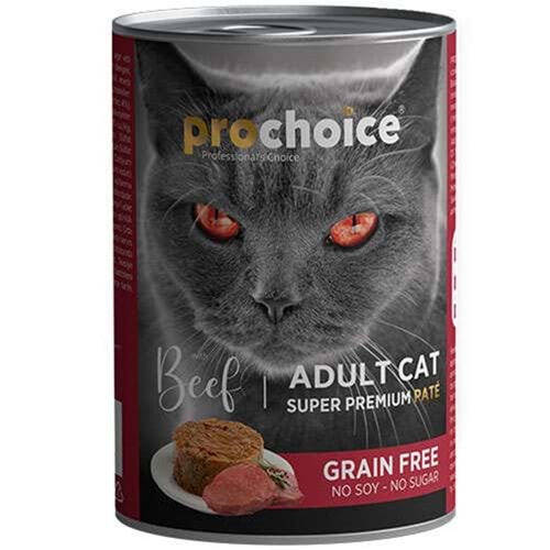 Prochoice Adult Tahılsız Sığır Etli Pate Kedi Konservesi (400 Gr)