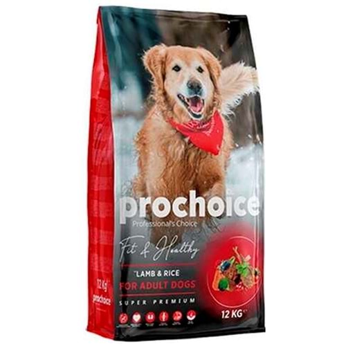 Prochoice Fit & Healthy Adult Lamb & Rice Kuzu Etli ve Pirinçli Yetişkin Köpek Maması 12 Kg