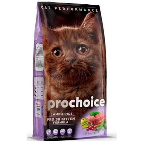 Prochoice Pro38 Kitten Lamb & Rice Kuzu Etli ve Pirinçli Yavru Kedi Maması (15 Kg)