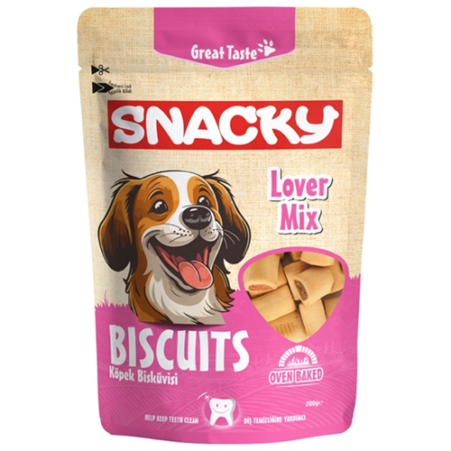 Snacky Lover Mix Biscuits Köpek Bisküvisi 200 Gr