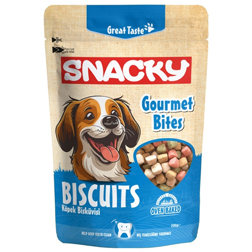 Snacky Gourmet Bites Biscuits Köpek Bisküvisi 200 Gr