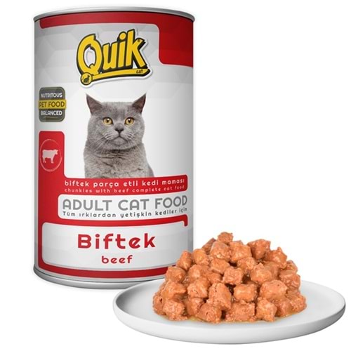 Quik Adult Beef Biftekli Yetişkin Kedi Konservesi 415 Gr