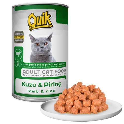 Quik Adult Lamb & Rice Kuzu Etli ve Pirinçli Yetişkin Kedi Konservesi 415 Gr