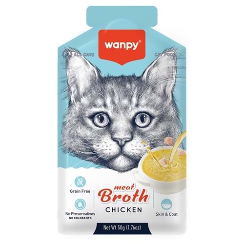 Wanpy Tavuk Etli Tahılsız Kedi Çorbası 50 Gr