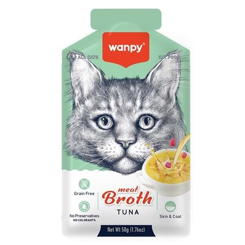 Wanpy Ton Balıklı Tahılsız Kedi Çorbası 50 Gr