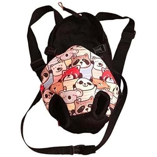 Şirin Kedi Köpek Kanguru Taşıma Çantası (M) (6-8 Kg)