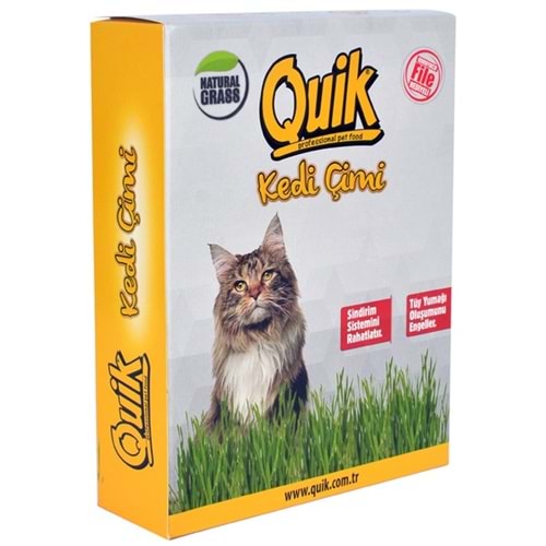 Quik Doğal Kedi Çimi (Koruyucu File Hediyeli)