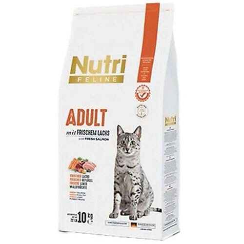Nutri Feline Adult Mit Frischem Lachs With Fresh Salmon Taze Somonlu Tahılsız Yetişkin Kedi Maması 10 Kg