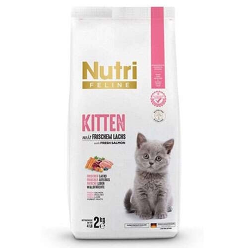 Nutri Feline Kitten Mit Frischem Lachs With Fresh Salmon Taze Somonlu Tahılsız Yavru Kedi Maması 2 Kg