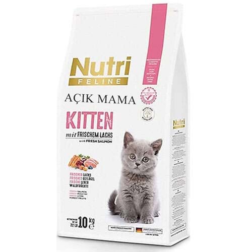 Nutri Feline Kitten Mit Frischem Lachs With Fresh Salmon Taze Somonlu Tahılsız Yavru Açık Kedi Maması (500 Gr)