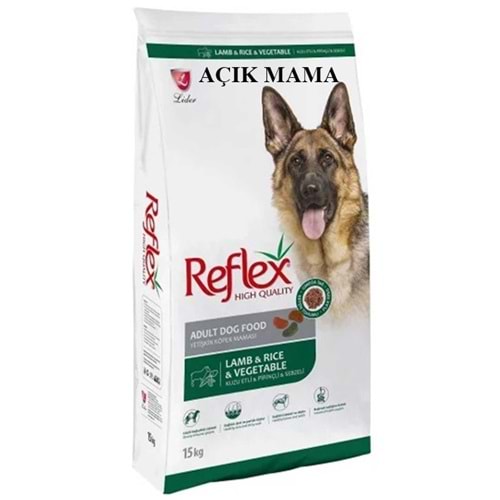 Reflex Adult Kuzu Etli, Pirinçli ve Sebzeli Yetişkin Açık Köpek Maması 500 Gr