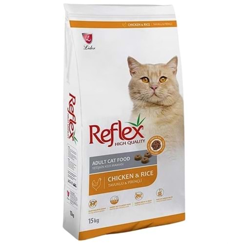 Reflex Adult Cat Chicken & Rice Tavuklu Pirinçli Yetişkin Kedi Maması (15 Kg)
