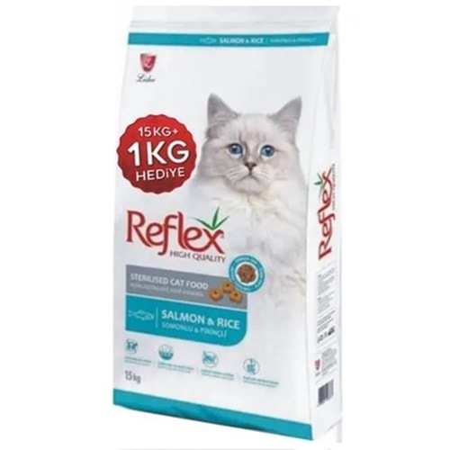 Reflex Sterilised Salmon & Rice Somonlu ve Pirinçli Kısırlaştırılmış Yetişkin Kedi Maması 15+1 Kg Hediye