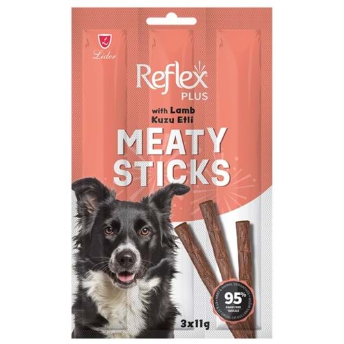 Reflex Plus Dog Meaty Sticks With Lamb Kuzu Etli Tahılsız Yetişkin Köpek Ödülü 3x11 Gr