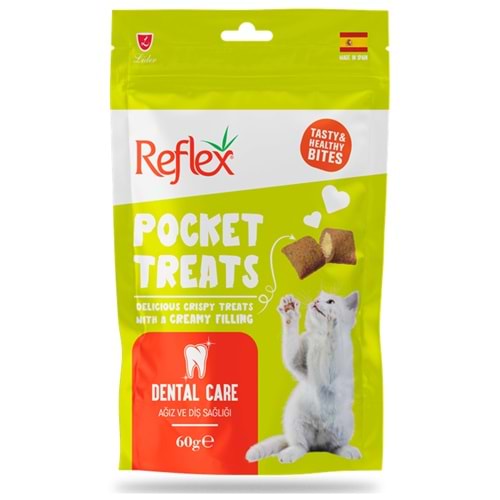 Reflex Pocket Treats Dental Care Ağız ve Diş Sağlığı İçin Kedi Ödülü 60 Gr