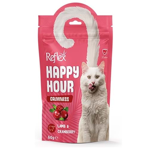 Happy Hour Calmness Lamb & Cranberry Kuzu Etli ve Kızılcıklı Kedi Ödül Maması 60 Gr