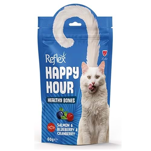 Happy Hour Healthy Bones Somonlu, Yaban Mersinli ve Kızılcıklı Kedi Ödül Maması 60 Gr