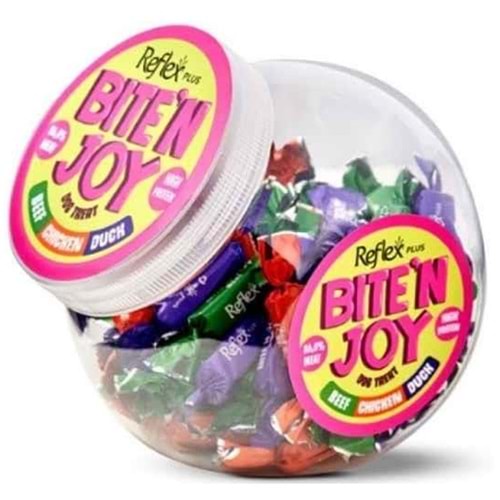 Reflex Plus Bite'n Joy Dog Treat Beef, Chicken, Duck Dana Etli, Tavuklu ve Ördek Etli Köpek Ödül Maması 250 Gr