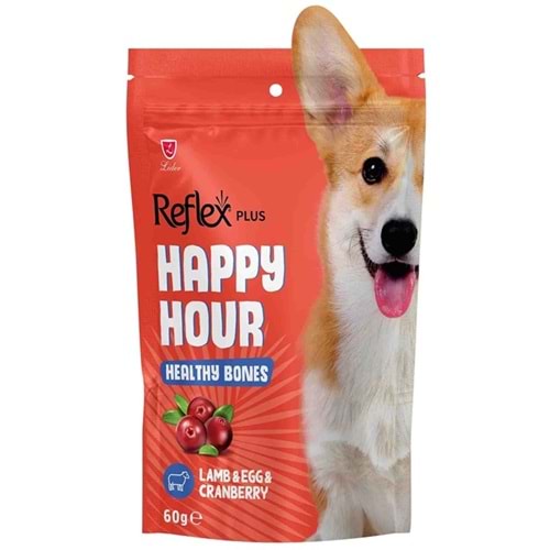 Happy Hour Healthy Bones Kuzulu Yumurtalı ve Kızılcıklı Köpek Ödül Maması 60 Gr