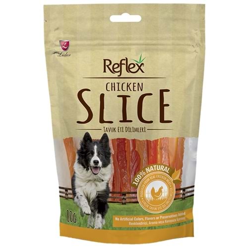 Reflex Chicken Slice Bite Kurutulmuş Tavuk Eti Dilimleri Köpek Ödülü 80 Gr