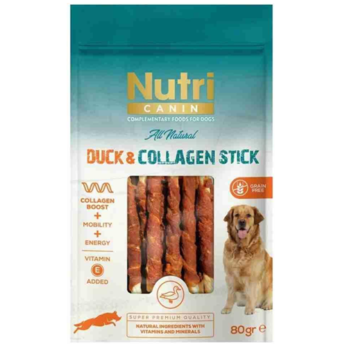 Nutri Canin Duck & Collagen Stick Ördek Etli Kolajen Köpek Ödül Çubuğu 80 Gr