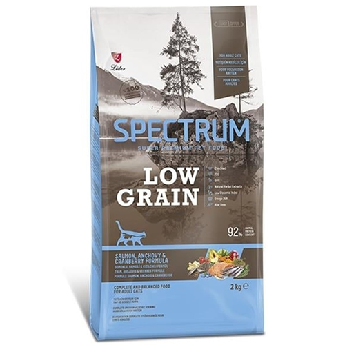 Spectrum Adult Low Grain Salmon, Anchovy & Cranberry Formula Somon, Hamsi ve Kızılcıklı Az Tahıllı Yetişkin Kedi Maması 2 Kg