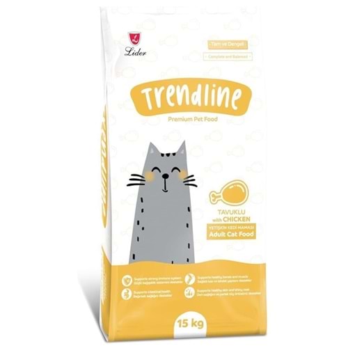 Trendline Adult With Chicken Tavuk Etli Yetişkin Kedi Maması 15 Kg