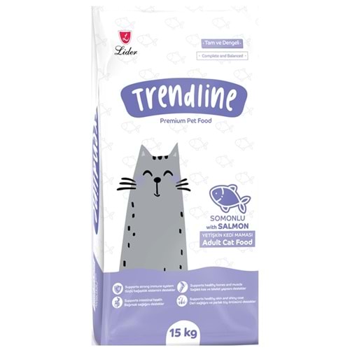 Trendline Adult With Salmon Somonlu Yetişkin Kedi Maması 15 Kg