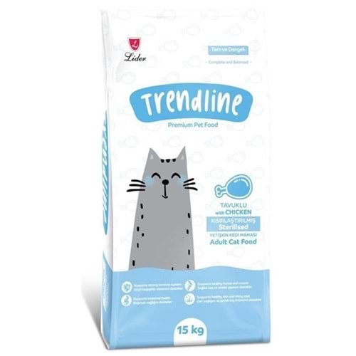 Trendline Sterilised With Chicken Tavuk Etli Kısırlaştırılmış Kedi Maması 15 Kg