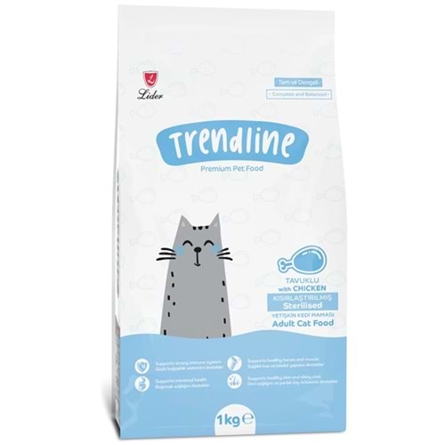 Trendline Sterilised With Chicken Tavuk Etli Kısırlaştırılmış Kedi Maması 1 Kg