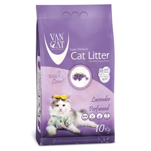 VanCat Lavanta Kokulu İnce Taneli Topaklanan Kedi Kumu 10 Kg - 10,8 Lt