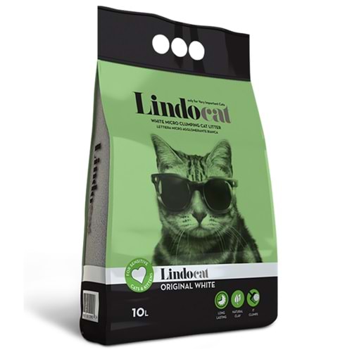 Lindocat Original White Kokusuz İnce Taneli Topaklanan Bentonit Kedi Kumu 10 Lt