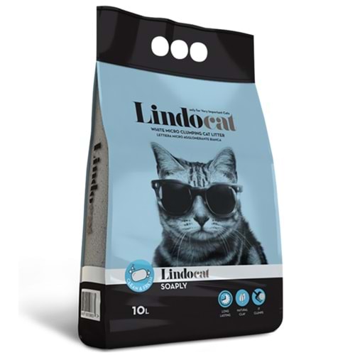 Lindocat Soaply Marsilya Sabunlu İnce Taneli Bentonit Kedi Kumu 10 Lt