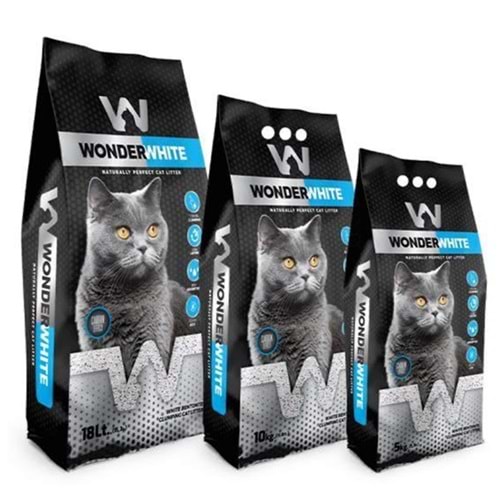 Wonder White Karbonlu İnce Taneli Topaklanan Kedi Kumu 10 Kg - 11,8 Lt