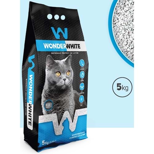 Wonder White Kokusuz İnce Taneli Topaklanan Kedi Kumu (5 Kg)(5,9 Lt)